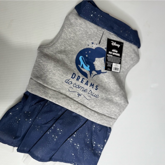 Disney Cinderella "Dreams Come True" Dog & Cat Sweatshirt Dress - Size Medium - Picture 9 of 13